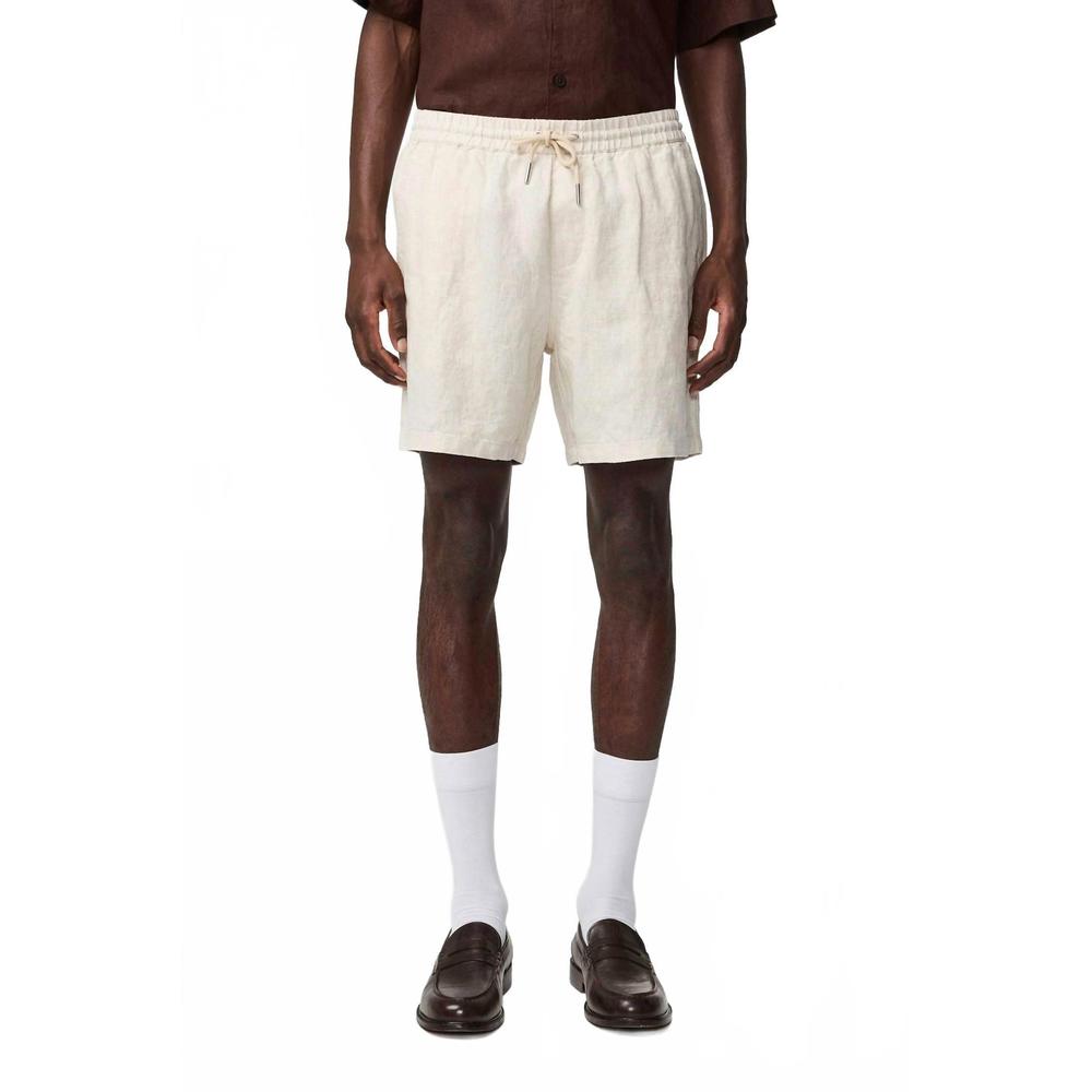 NEW NN07 gregor linen shorts in oat